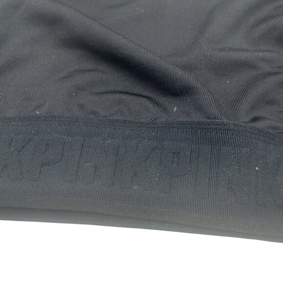 Victorias Secret Pink Ultimate Unlined Mesh Sports Bra Medium Black Racerback - Picture 2 of 6